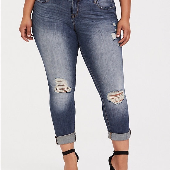 torrid Denim - Torrid Distressed Premium Denim Boyfriend Jeans